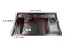 Drop-in Kitchen Sink Workstation With High-pressure Cup Washer Stainless Steel in Black