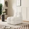 Picture of Modern Off-White Cream Boucle Accent Chair Cloud Lounge Chair Soft Cushion