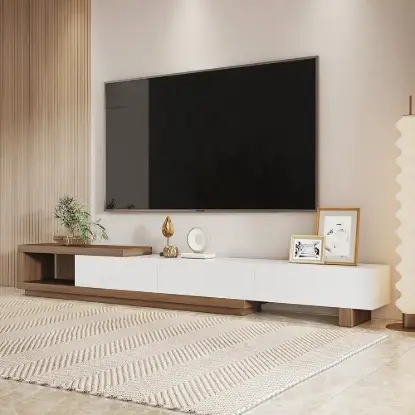 Picture of Quoint 180 - 255 cm Extendable TV Unit with 3 Drawers – 40cm – Stand Retracted Media – AUD-H0644