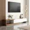 Quoint 180 - 255 cm Extendable TV Unit with 3 Drawers – 40cm – Stand Retracted Media – AUD-H0644