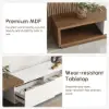 Quoint 180 - 255 cm Extendable TV Unit with 3 Drawers – 40cm – Stand Retracted Media – AUD-H0644