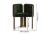 Picture of Velvet Upholstered Channel Tufted Barrel Accent Chair with Wooden Legs – Green