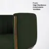 Picture of Velvet Upholstered Channel Tufted Barrel Accent Chair with Wooden Legs – Green