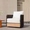 Costra Outdoor Aluminium & Rope Weave Swivel Lounge Chair in Black