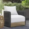 Costra Outdoor Aluminium & Rope Weave Swivel Lounge Chair in Black