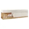 1500mm Modern Floating Bathroom Vanity Set With Single Basin Wall-Mount White & Natural