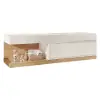 1500mm Modern Floating Bathroom Vanity Set With Single Basin Wall-Mount White & Natural