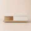 1500mm Modern Floating Bathroom Vanity Set With Single Basin Wall-Mount White & Natural
