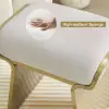 Upart Leath-aire Upholstered Vanity Stool with Gold Frame