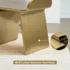 Upart Leath-aire Upholstered Vanity Stool with Gold Frame