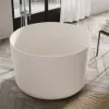 Japanese Modern 105 cm Freestanding Stone Resin Round Soaking Bathtub