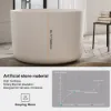 Japanese Modern 105 cm Freestanding Stone Resin Round Soaking Bathtub