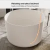 Japanese Modern 105 cm Freestanding Stone Resin Round Soaking Bathtub