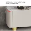 Artis Modern Beige Rectangle Large Coffee Table Drawers Sintered Stone Gold Base