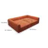 Picture of 3023 mm 6-Piece Velvet Channel Tufted Upholstered Modular Sectional Sofa – Convertible Orange