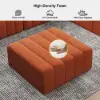 Picture of 3023 mm 6-Piece Velvet Channel Tufted Upholstered Modular Sectional Sofa – Convertible Orange