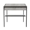 Outdoor Patio Adjustable Height Aluminum Dining Table with Canopy Convert to Bar Table