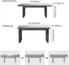7-Piece Outdoor Extendable Dining Set with Aluminium Table and 6 Woven Chairs in Grey