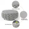 Picture of Cocaro 4-Piece Outdoor Rope Weave Swivel Sofa Set with Coffee Table in Grey