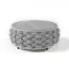 Picture of Cocaro 4-Piece Outdoor Rope Weave Swivel Sofa Set with Coffee Table in Grey