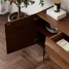 Lake 71" Walnut Wood Sideboard with Wavy 2 Doors & 2 Drawers