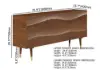 Lake 71" Walnut Wood Sideboard with Wavy 2 Doors & 2 Drawers