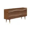 Lake 71" Walnut Wood Sideboard with Wavy 2 Doors & 2 Drawers