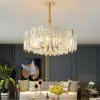 Clyvra 10-Light Modern Crystal Chandelier with Adjustable Chain in Gold