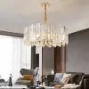 Clyvra 10-Light Modern Crystal Chandelier with Adjustable Chain in Gold