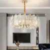 Clyvra 10-Light Modern Crystal Chandelier with Adjustable Chain in Gold
