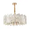 Clyvra 10-Light Modern Crystal Chandelier with Adjustable Chain in Gold