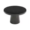 Japandi 100 cm – 140 cm Extendable Round-to-Oval Wood Dining Table–Black, Seats 4-6
