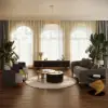 Grovyn 220 cm Sintered Stone Top Fluted TV Unit with Spacious Cabinets