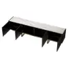 Grovyn 220 cm Sintered Stone Top Fluted TV Unit with Spacious Cabinets