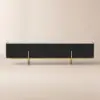 Grovyn 220 cm Sintered Stone Top Fluted TV Unit with Spacious Cabinets