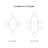 Fluve 160 - 200 cm Extendable Oval White Dining Table, Seats 4-6
