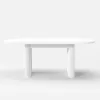 Fluve 160 - 200 cm Extendable Oval White Dining Table, Seats 4-6