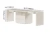 Modern 240 cm Rectangular White Double Desk with 4 Drawers & 1 Cabinet, Seats 2
