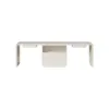 Modern 240 cm Rectangular White Double Desk with 4 Drawers & 1 Cabinet, Seats 2