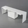 Modern 240 cm Rectangular White Double Desk with 4 Drawers & 1 Cabinet, Seats 2