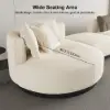 3730mm L-Shaped Sectional Corner Modern Modular Sofa in Beige with Pillows & Black Legs