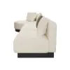3730mm L-Shaped Sectional Corner Modern Modular Sofa in Beige with Pillows & Black Legs
