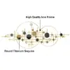 Picture of 3D Modern Big Gold Wall Decor For Living Room Unique Decorative Metal Home Hanging Art – 150cm
