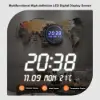 Modern 29.1" Acrylic World Map Wall Clock with Plug-In LED Display – 740.00mm