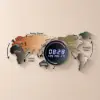 Modern 29.1" Acrylic World Map Wall Clock with Plug-In LED Display – 740.00mm