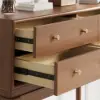 1000mm Mid Century Modern Console Table Storage Walnut Wood Entryway Table 4 Drawers