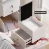 modern white dressing table set with mirror, mini dressing table and stool