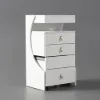 modern white dressing table set with mirror, mini dressing table and stool