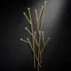 Modern 11-Hook Wall Mounted Coat Rack in Gold with Tree Branch Shape