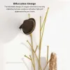 Modern 11-Hook Wall Mounted Coat Rack in Gold with Tree Branch Shape
